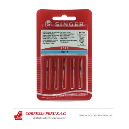 Agujas Punta Regular 2020 90/14 Singer